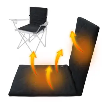 Namuose šildoma sėdynės pagalvėlė USB šildymo sėdynės užvalkalas su 3 lygiais Šiltesnės sėdynės pagalvėlės Kėdžių šildymo kilimėliai šaltam orui Šalta žiema