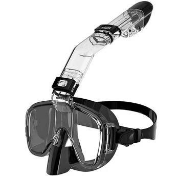 Nardymo kaukė Anti-Fog Snorkel Kaukių rinkinys su pilna sausa viršutine sistema nemokamai Plaukimas Profesionali nardymo įranga suaugusiems vaikams