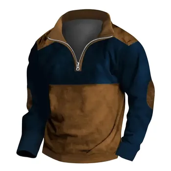 Nauji džemperiai Vyriški gobtuvai Kontrastingos spalvos Megztiniai Vyriški laisvi vintažiniai drabužiai Nauja mada Oversized Vyriškos viršūnės