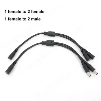 nuolatinės srovės maitinimo šaltinis nuo 1 moteriško iki 2 moteriško būdo prailginimo skirstytuvo jungties kabelis 19V 24V 12v 10A 18awg adapterio kištukas varinė viela M20