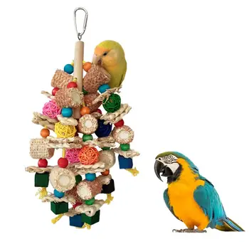 Papūgos žaislai Paukščių žaislai Natūralūs kukurūzų burbuolės paukščių kramtomieji žaislai mažiems vidutinio dydžio pjūklams Kakadu Afrikos pilkasis paukštis