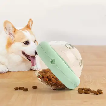 Pet Interaktyvus maistas Skanėstas Ball Bowl Žaislas Pet Shakeking Leakage Food Container Puppy Cat Slow Feed Pet Tumbler Žaislas