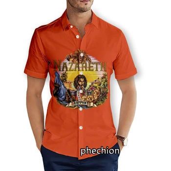 phechion Vyriški paplūdimio marškinėliai trumpomis rankovėmis Nazareto juosta 3D spausdinti laisvalaikio marškiniai Mada Gatvės drabužiai Vyriški topai X243