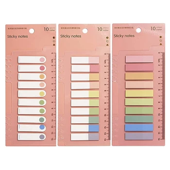 Puslapio žymekliai Lipnūs rodyklės skirtukai 30 spalvų Morandi atmintinės lipdukai Rašomi ir keičiami failų skirtukai Vėliavėlės 3 paketai