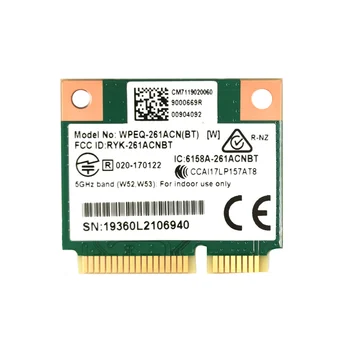 QCA6174 WPEQ-261ACN(BT) WIFI kortelė 802.11AC 867M QCA6174 Bluetooth 4.2 WIFI 5 Mini PCIe belaidė kortelė
