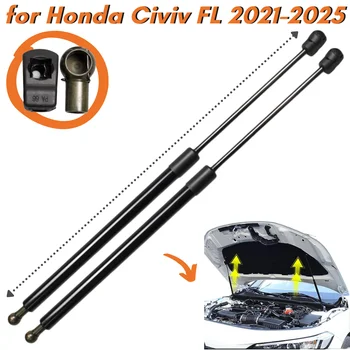 Qty(2) Gaubto statramsčiai Honda Civic 11th FL 2021-2025 Priekinis variklio dangtis modifikuoti anglies pluošto dujų spyruoklių keltuvas palaiko amortizatorius