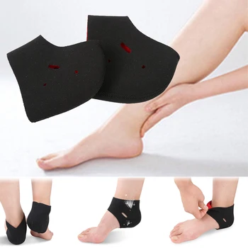 Silikoninės drėkinamosios gelinės kulno kojinės Krekingo sausų pėdų odos priežiūros priemonės Skausmą malšinantis kulnas Pad Vyrai Įdėkite kojinių pėdų priežiūrą