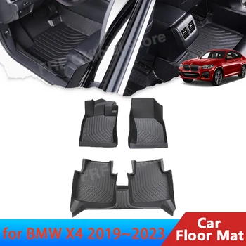 skirta BMW X4 M Sport G02 2019 2020 2021 2022 2023 M40i M40d priedai Automobilių grindų kilimėlis Kojų panelės linija Kiliminė trinkelė Neperšlampamos dalys