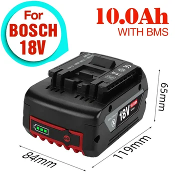 skirta BOSCH Authentic 18V BAT609 BAT610 For Bosch 18V Professional 18V Ličio jonų akumuliatorius GBA18V GSR18V BAT618 BAT619