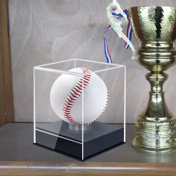 Softball ekrano dėžutė Skaidrus dulkėms atsparus vandeniui atsparus anti-UV universalus akrilinis beisbolo ekranas Laikymo dėžutė Sporto prekės
