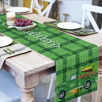 St. Patricks's Day Table Flag Trolley Decoration Staltiesė Irish Day Table Flag Table Runner Oil And Slip