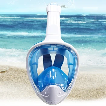 Su nuimama viso veido snorkelio silikonine kauke Suaugusiųjų snorkeling Plaukimas Nardymo kaukė Platus vaizdas Anti-Fog Anti-Leak
