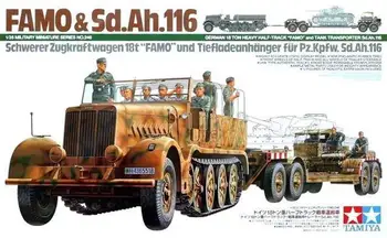 Tamiya 35246 1/35 Model Kit WWII German Sd.Kfz.9 Famo & Ah.116 tankų transporteris