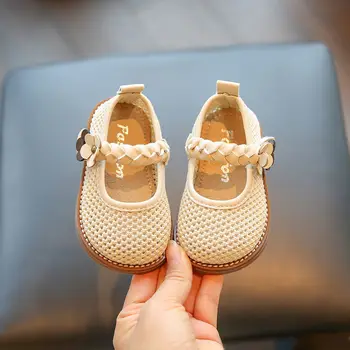 Vaikiški batai Mergaitės Princesės batai kūdikiams Pavasario vasaros kvėpuojantys minkšti patogūs mažyliai Baby Girl Laisvalaikio mieli batai