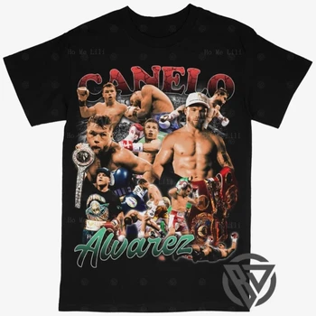 Vyriški drabužiai Canelo Alvarez Tee marškinėliai Boksas Meksikos kovotojas (V2)