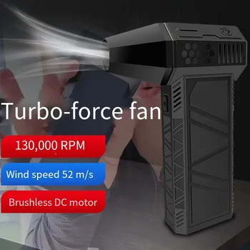 X3 kartos smurtinis pūstuvas mini turbo reaktyvinis ventiliatorius rankinis variklis be šepetėlių 130,000 52m / s vėjo greitis 52m / s pramoninio ortakio ventiliatorius