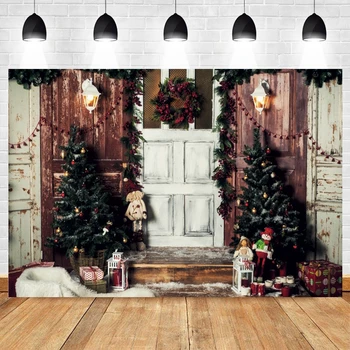 Yeele Marry Christmas Photography Background Christmas Decoration Tree Outdoor Background Decor Photocall Backfon Photo Studio