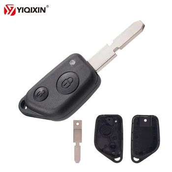 YIQIXIN 2 mygtukų automobilinio rakto apvalkalo fobas, skirtas Citroen Picasso Saxo Xsara Berlingo Elysee nuotolinio automobilio rakto dėklas su lengvu nepjaustytu 406 peiliuku