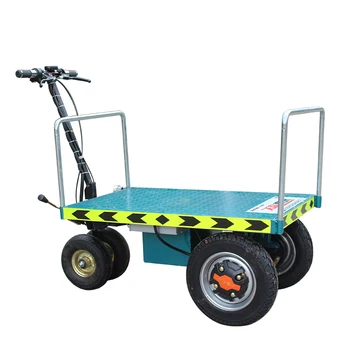 YY sulankstomos platformos vežimėlis elektrinis vežimėlis Nešiojamas priekabos traukimo plytelių krepšelis