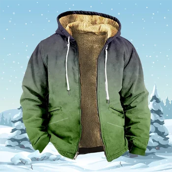 Šiltas džemperis su gobtuvu vyrams Casual Civilization Element Pattern Prints Winter Coat džemperis ilgomis rankovėmis Casual Hood Jacket